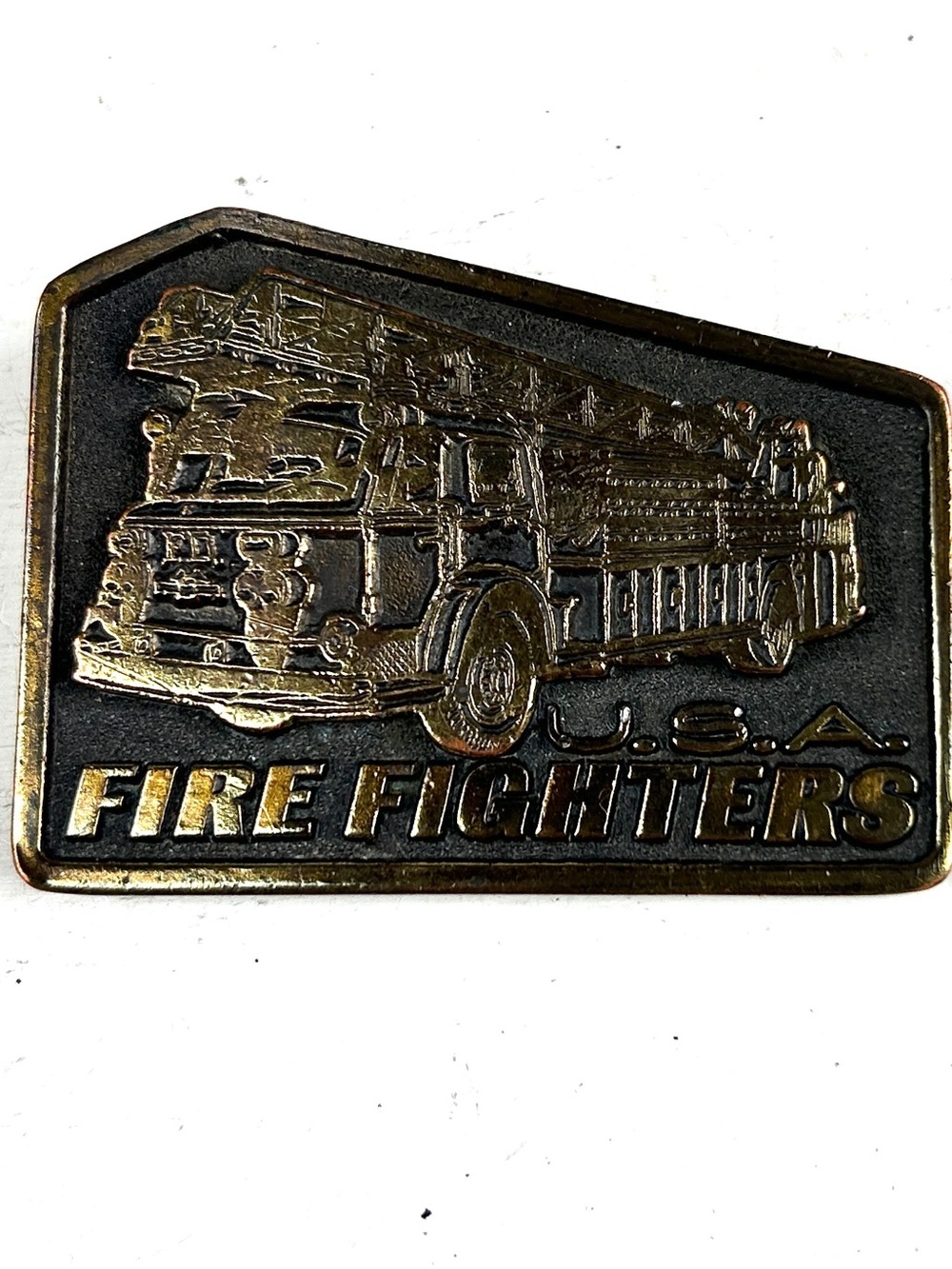 Adezy Colorado American Fire Fighters Engine Firefighter Vintage Belt Buckle